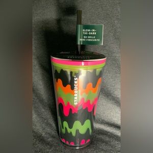 Starbucks Fall 2023 Halloween Tumbler 16 Oz Glow In The Dark Cold Cup Tumbler